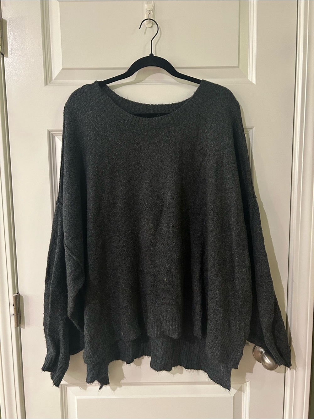 American Eagle Outfitters Charcoal Oversized Crewneck Sweater